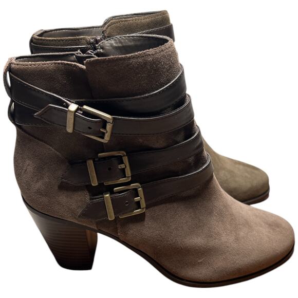 INC International Concepts Laini Women's Size 12 Ankle Boots Zip Buckles Booties - Picture 1 of 15